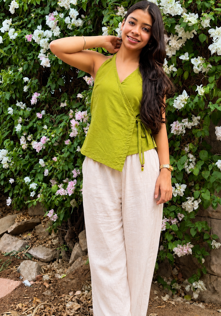 Lime Green Wrap Top – product photograph 1 | SORSHA™