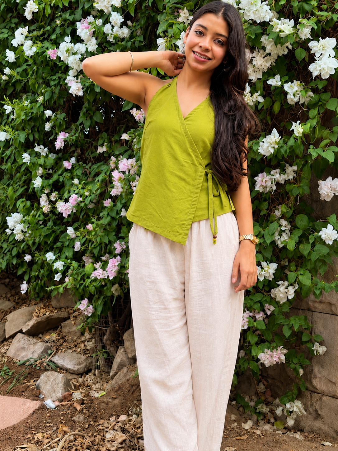 Lime Green Wrap Top – product photograph 1 | SORSHA™