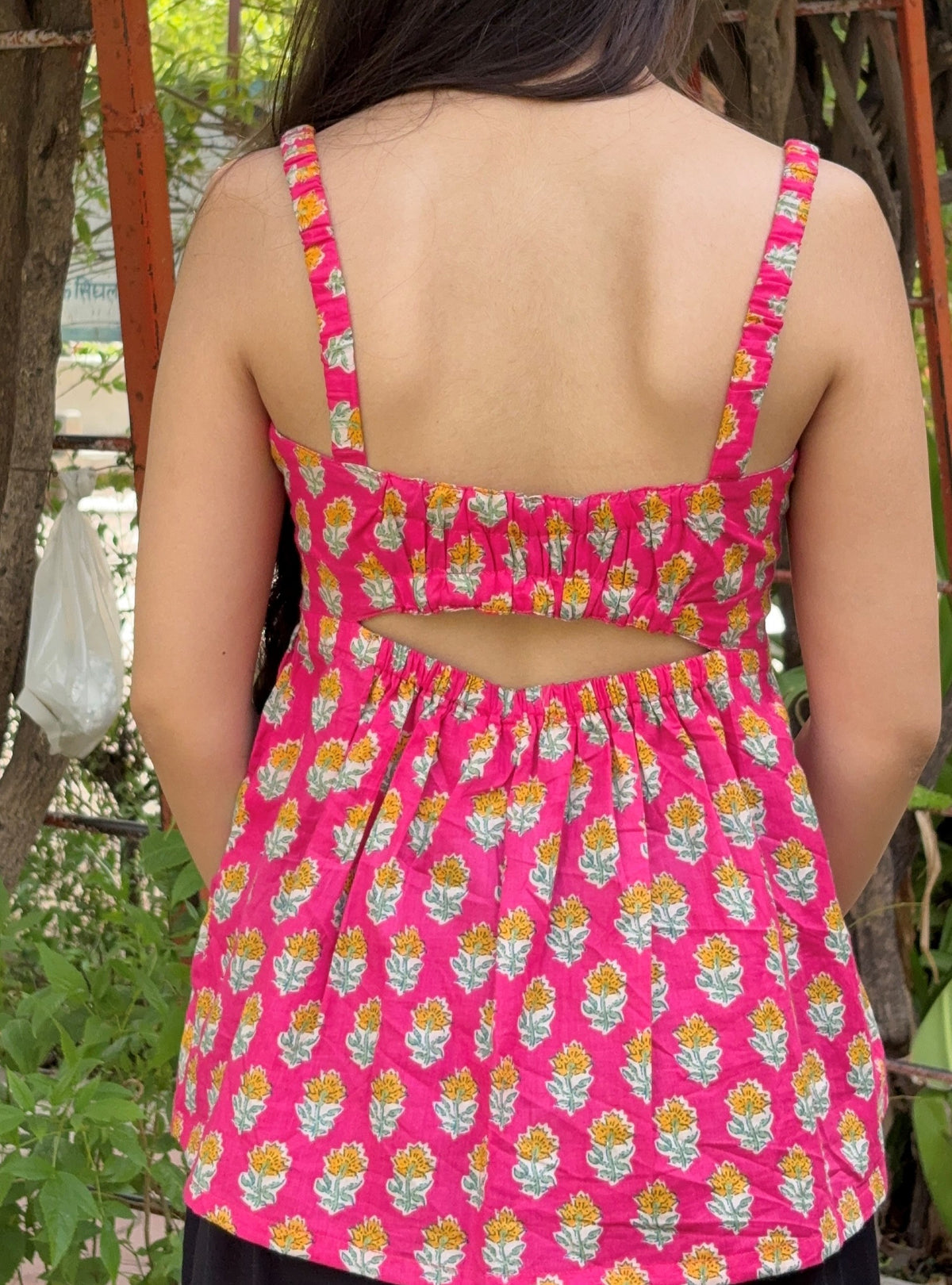 Pink Petal Peplum Kurti – product photograph 2 | SORSHA™