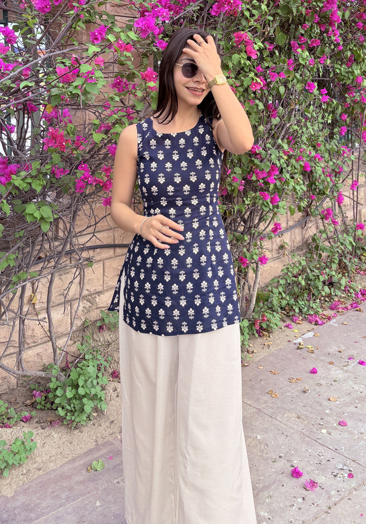 Navy Backless Short Kurti – product photograph 6 | SORSHA™