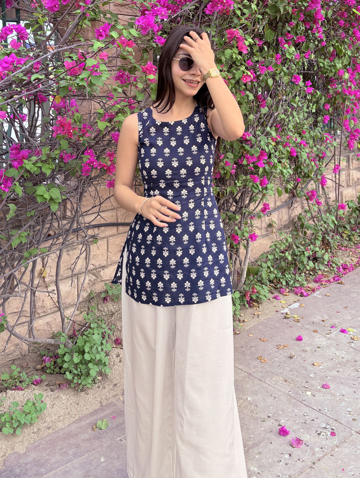 Navy Backless Short Kurti – product photograph 6 | SORSHA™