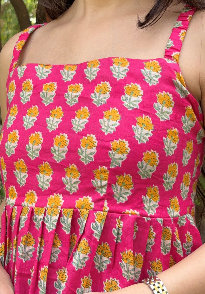 Pink Petal Peplum Kurti – product photograph 3 | SORSHA™