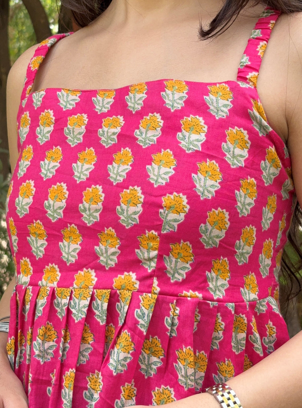 Pink Petal Peplum Kurti – product photograph 3 | SORSHA™