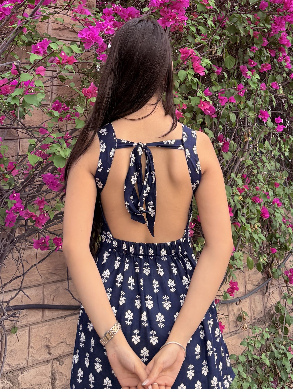 Navy Backless Short Kurti – product photograph 2 | SORSHA™