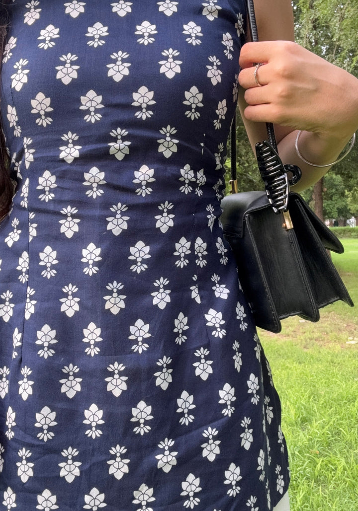 Navy Backless Short Kurti – product photograph 3 | SORSHA™