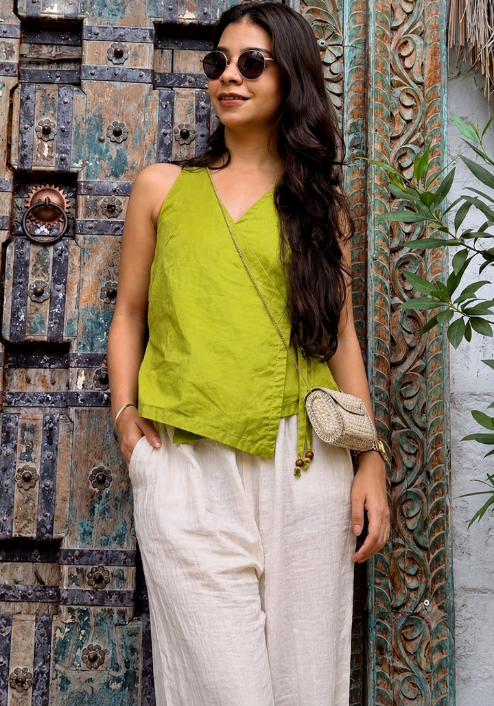 Lime Green Wrap Top – product photograph 5 | SORSHA™