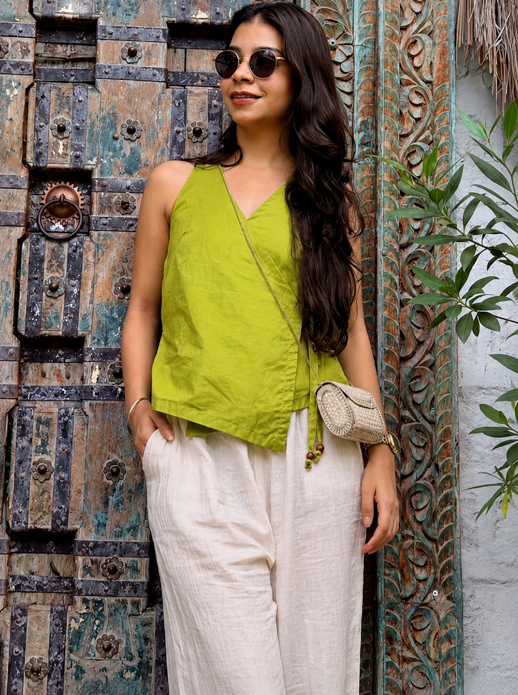 Lime Green Wrap Top – product photograph 5 | SORSHA™