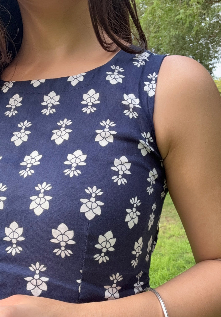 Navy Backless Short Kurti – product photograph 5 | SORSHA™