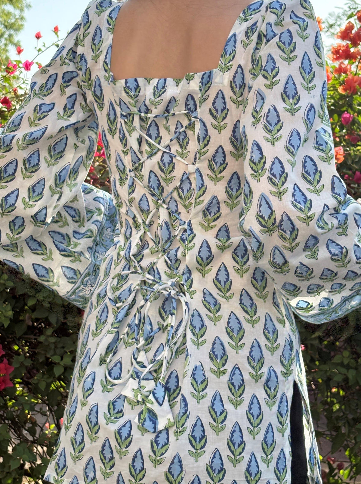 Neel Pankh Premium Cotton Short Kurti – back view | SORSHA™