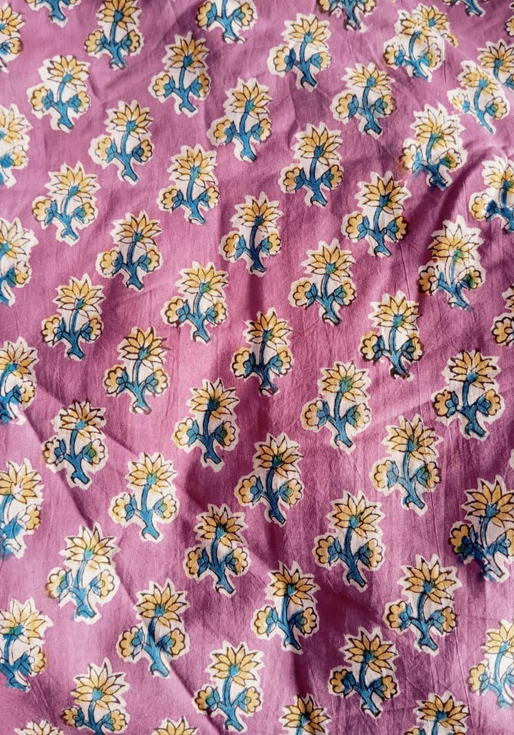 Mauve Orchid Block Print Cotton Short Kurti – product photograph 6 | SORSHA™