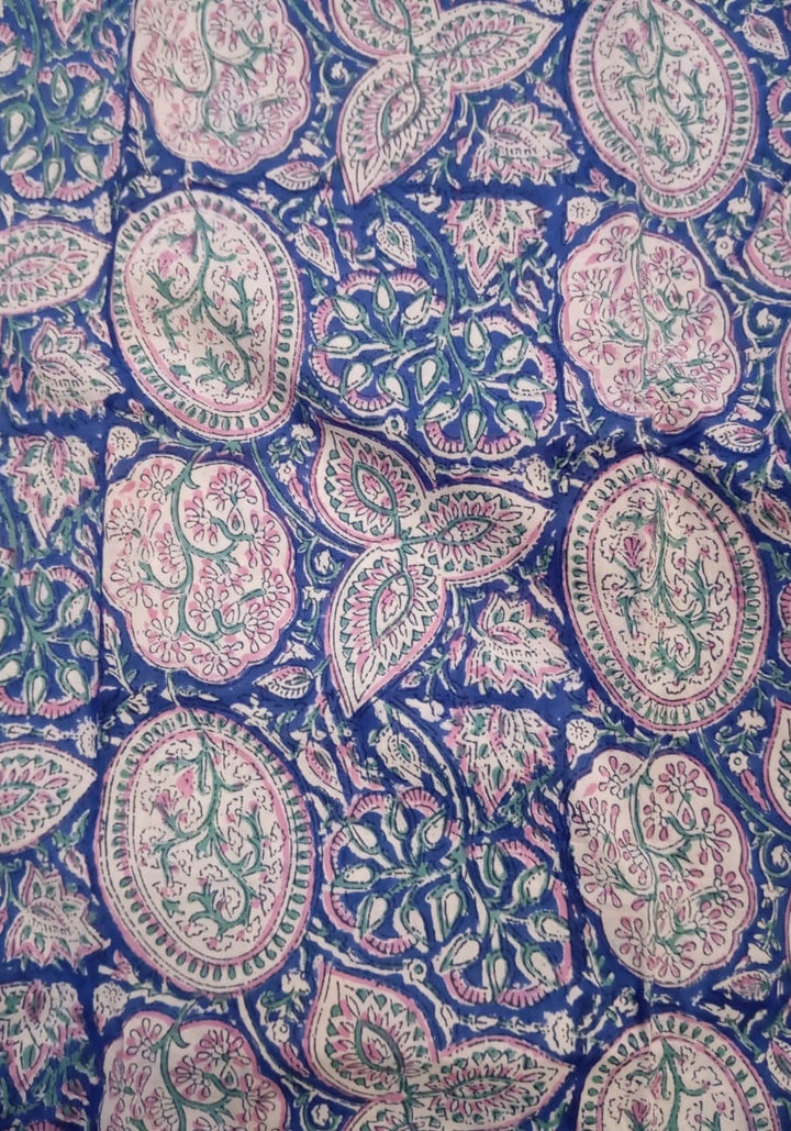 Blue Floral Print Cut-Out Neck Short Kurti – product photograph 6 | SORSHA™