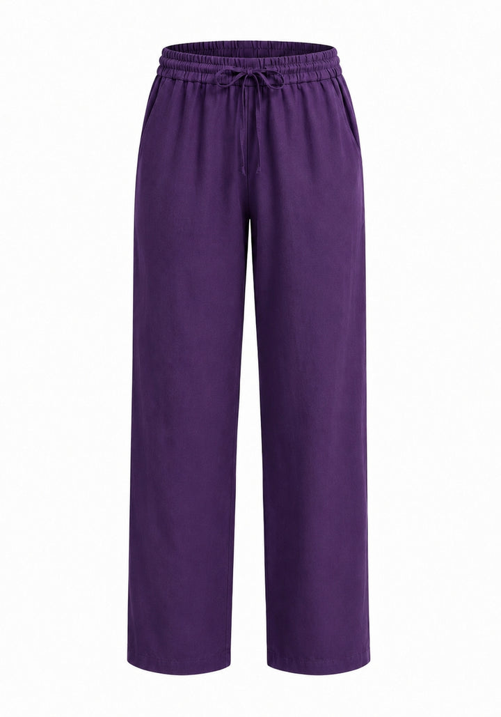 Purple Cotton Cross Back Top and Trouser Set – product photograph 5 | SORSHA™