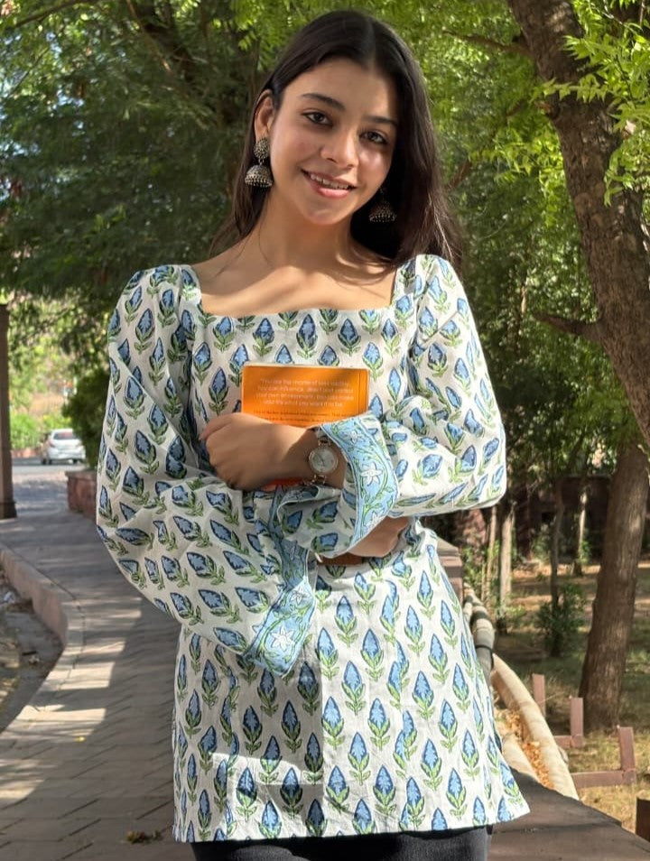 Neel Pankh Premium Cotton Short Kurti – product photograph 1 | SORSHA™