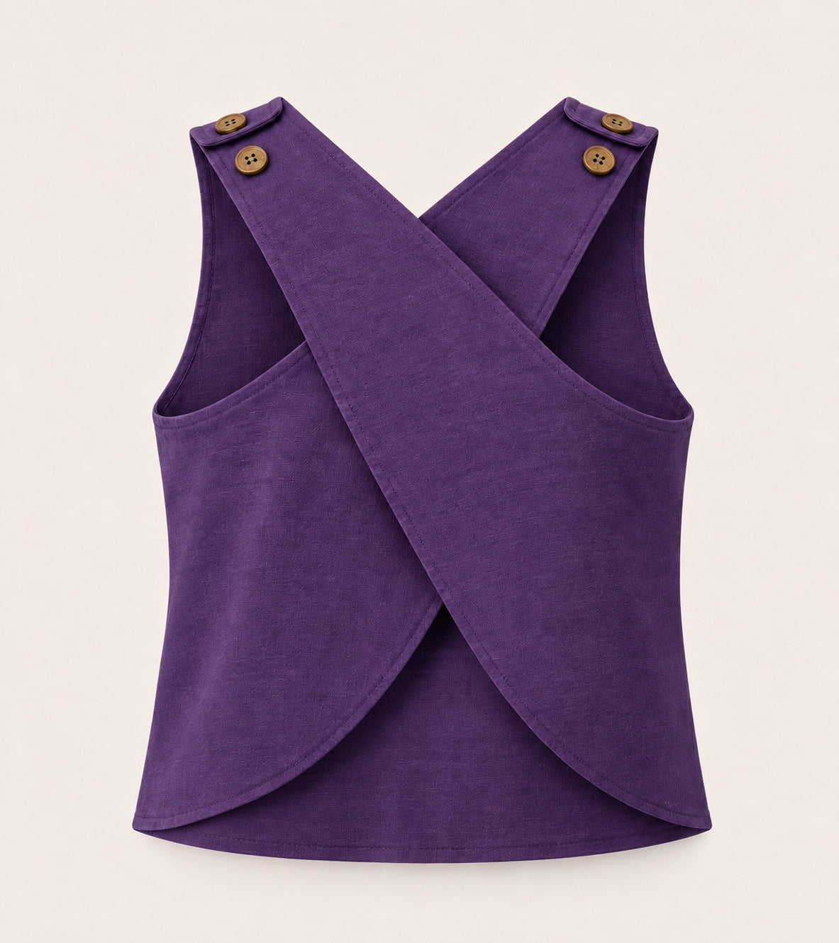 Purple Cotton Cross Back Top and Trouser Set – product photograph 4 | SORSHA™
